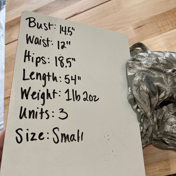 Market & Spruce Palm Leaf Print Tie Waist Jumpsuit Green White Size Small NWT - Picture 9 of 9